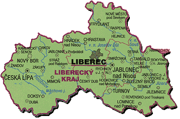 Liberec Map, Czech Republic